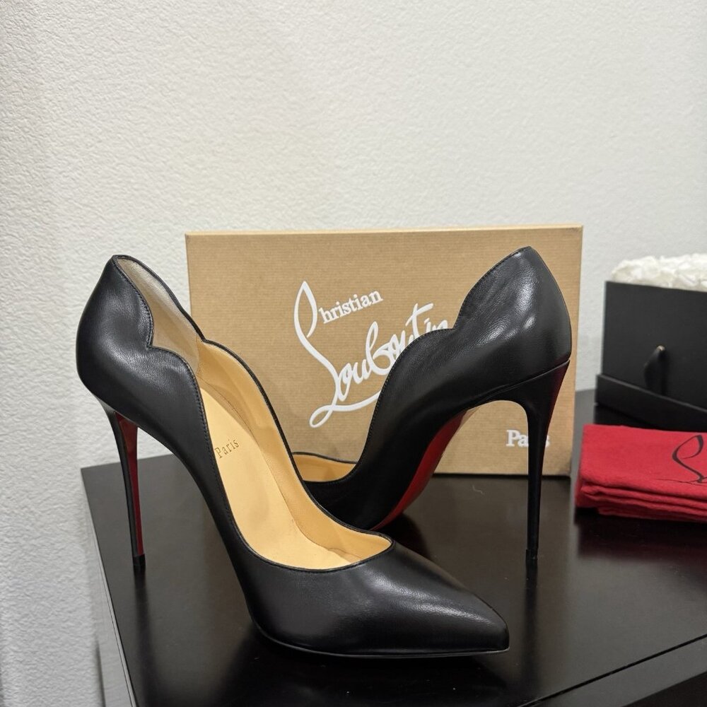 Christian Louboutin Hot Chick 100 Nappa Black - Picture 2 of 9